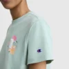 Floral Mesh «C» Graphic T-skjorte, C Logo