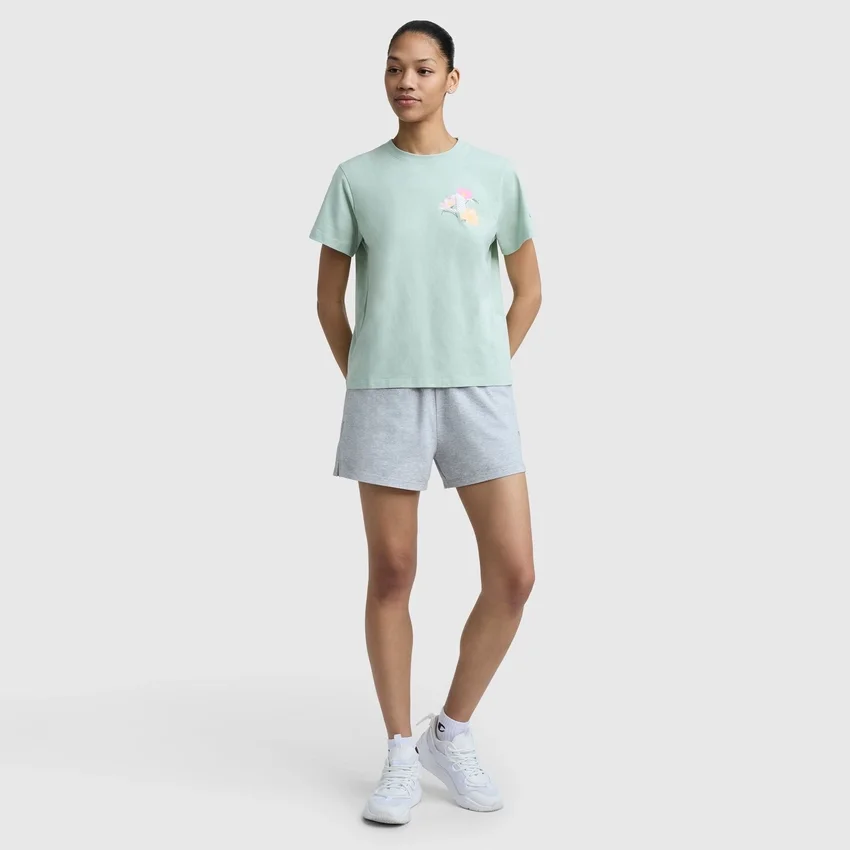 Floral Mesh «C» Graphic T-skjorte, C Logo
