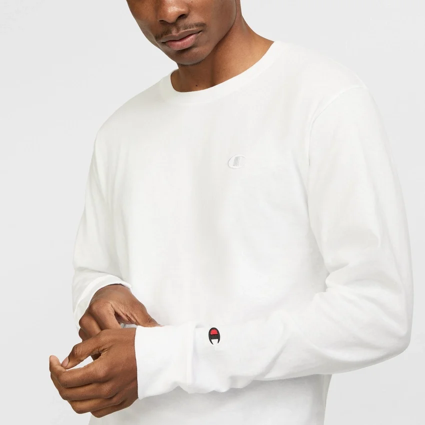 Klassisk langermet T-skjorte, brodert C Logo