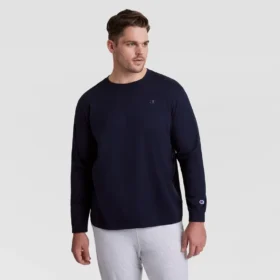 Klassisk langermet T-skjorte, brodert C Logo – Big & Tall