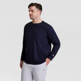 Klassisk langermet T-skjorte, brodert C Logo – Big & Tall