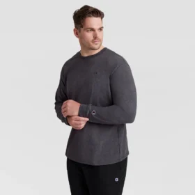 Klassisk langermet T-skjorte, brodert C Logo – Big & Tall