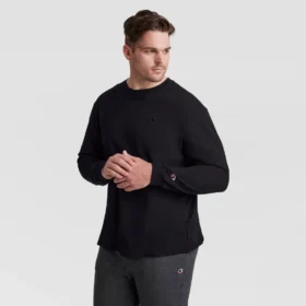 Klassisk langermet T-skjorte, brodert C Logo – Big & Tall