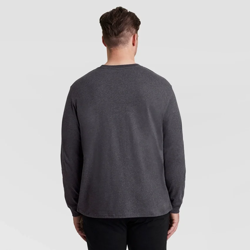 Klassisk langermet T-skjorte, brodert C Logo – Big & Tall