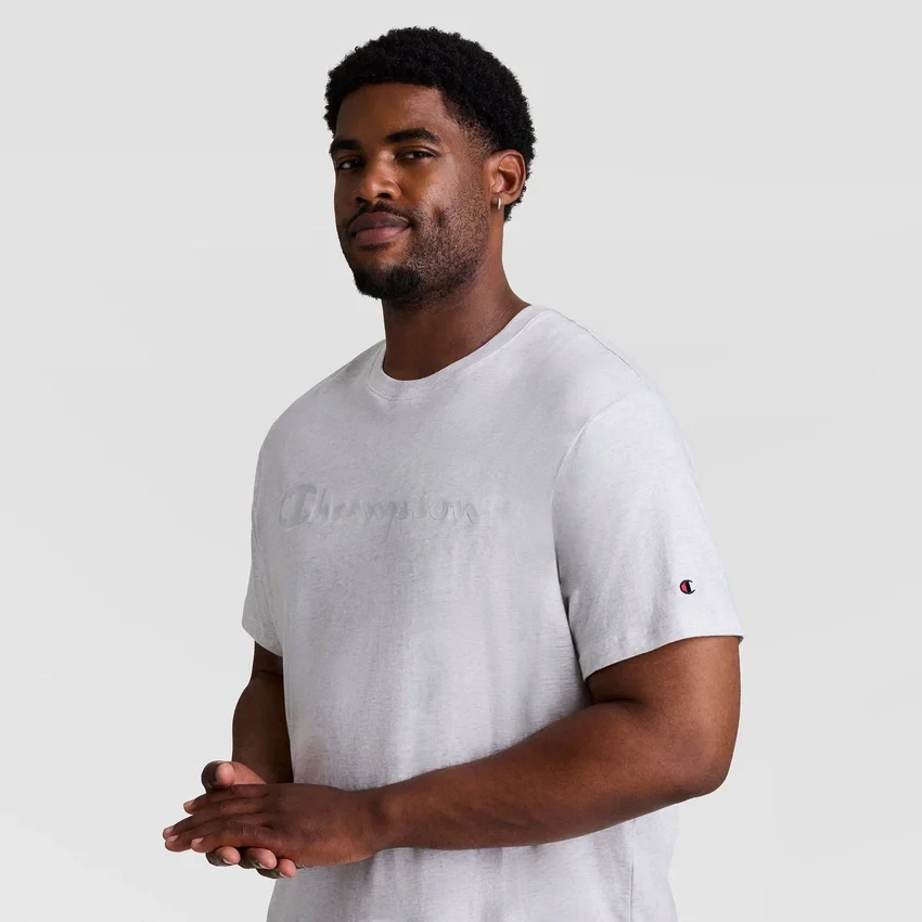 Klassisk T-skjorte med grafisk trykk, ton-i-ton-Script Logo – Big & Tall