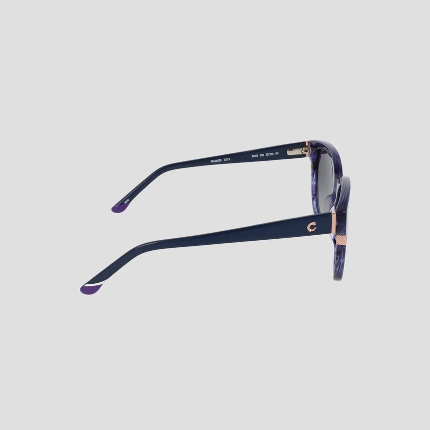 Polarisert, kurvet firkantet damebrille