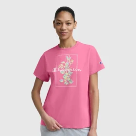 T-skjorte med «Painted Bouquet»-grafikk, C Logo