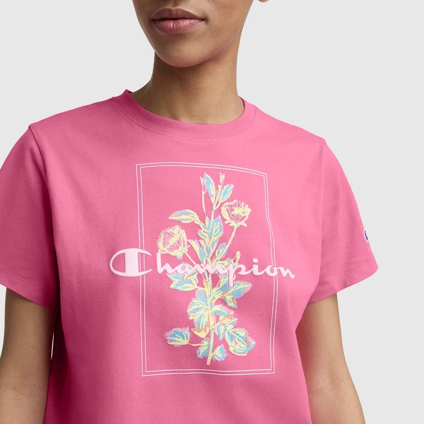 T-skjorte med «Painted Bouquet»-grafikk, C Logo